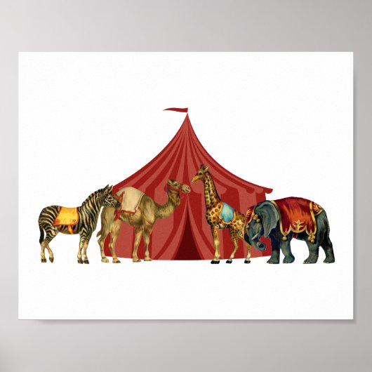 Circus Animals en tent Poster (Voorkant)