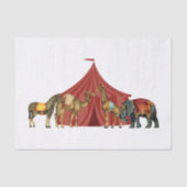 Circus Animals en tent Tissuepapier (Voorkant)