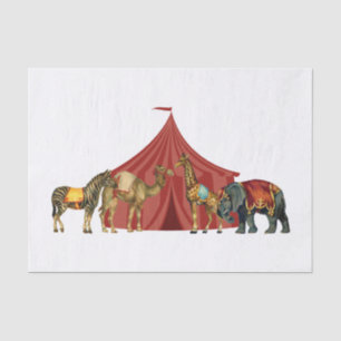 Circus Animals en tent Tissuepapier