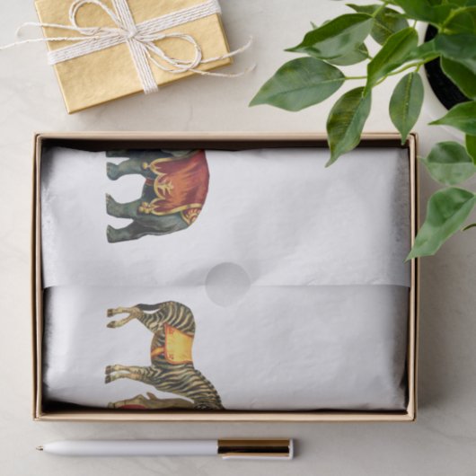 Circus Animals en tent Tissuepapier (Geschenk)