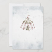 Circus Animals Mobile Baby shower Invitation Kaart (Achterkant)