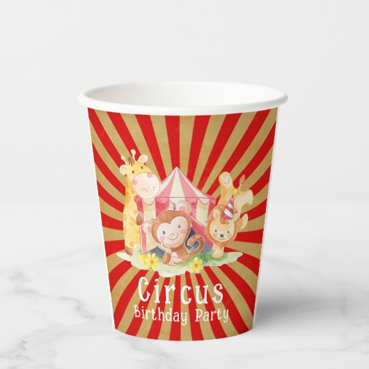 Circus Animals Papieren Bekers (Voorkant)