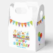 Circus Animals Train Cute Kids Birthday Party Bedankdoosjes (Geopend)