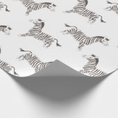 Circus Animals, zwart-wit Zebra, wit Cadeaupapier (Hoek)