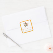 Circus Apen Cadeaubijslabel Vierkante Sticker (Envelop)
