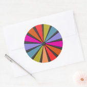 Circus Art - Big Top Pinwheels Ronde Sticker (Envelop)