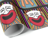 Circus Arts - Happy Clown en Stripes v2 Cadeaupapier (Rol Hoek)