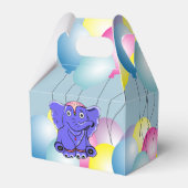 Circus baby olifant met ballonnen bedankdoosjes (Achterkant)