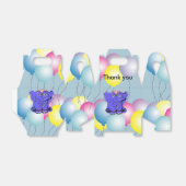 Circus baby olifant met ballonnen bedankdoosjes (Uitgevouwen)