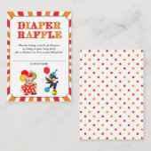 Circus Baby shower Luier Raffle Tickets Informatiekaartje (Voorkant / Achterkant)