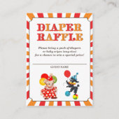 Circus Baby shower Luier Raffle Tickets Informatiekaartje (Voorkant)