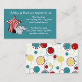 Circus Baby shower Registry Informatiekaartje (Voorkant / Achterkant)