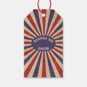  Circus Baby shower Rood carnavalthema Cadeaulabel (Achterkant)