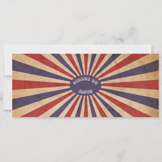  Circus Baby shower Ticket Carnival Thema I Kaart (Achterkant)