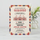  Circus Baby shower Ticket Carnival Thema I Kaart (Staand voorkant)