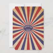  Circus Baby shower Ticket Carnival Thema I Kaart (Achterkant)