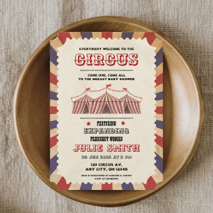 Circus Baby shower Ticket Carnival Thema I Kaart