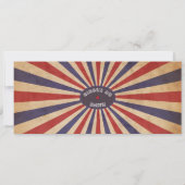  Circus Baby shower Ticket Carnival Thema Kaart (Achterkant)