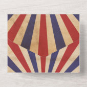 Circus Baby shower Ticket Diaper Raffle All In One Uitnodiging (Achterkant)