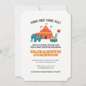 Circus Baby shower Uitnodiging (Voorkant)