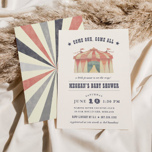  Circus Baby shower Uitnodiging