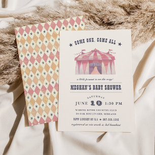  Circus Baby shower Uitnodiging