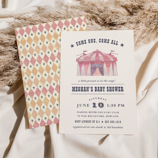  Circus Baby shower Uitnodiging