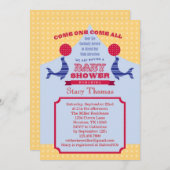 Circus Baby shower Uitnodiging (Voorkant / Achterkant)