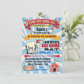 Circus Baby Shower-uitnodigingen Kaart (Staand voorkant)