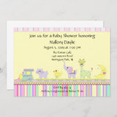 Circus Baby Train Baby shower Kaart (Voorkant / Achterkant)