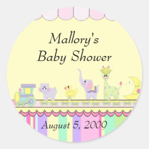 Circus Baby Train Baby shower Ronde Sticker
