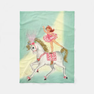 Circus Ballerina Acrobat Girl Horse Blanket Fleece Deken