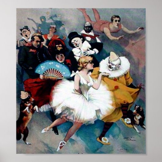  Circus Ballerina Clown poster (Voorkant)