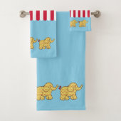 Circus Bathroom Towel Set Bad Handdoek (Insitu)