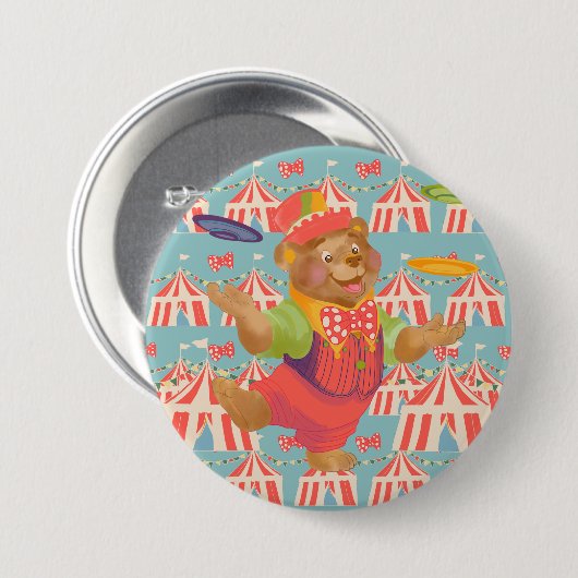 Circus Bear Button (Voorkant /achterkant)