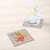 Circus Bear Coaster Kartonnen Onderzetters (Insitu)