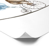 Circus Bear On A Bike With Blue Balloons Nursery Poster (Hoek)