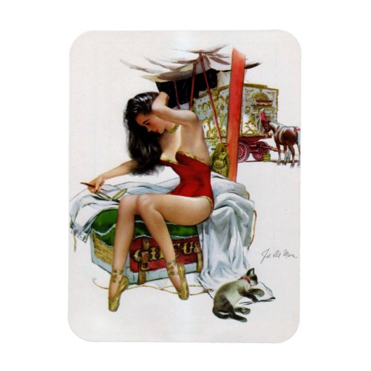 Circus Beauty Art Kerstmeisje Magneet (Verticaal)