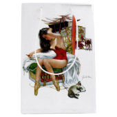 Circus Beauty  Art Kerstmeisje Medium Cadeauzakje (Voorkant)