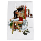 Circus Beauty  Art Kerstmeisje Medium Cadeauzakje (Achterkant)