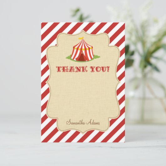 Circus - bedankt - kaart (Staand voorkant)