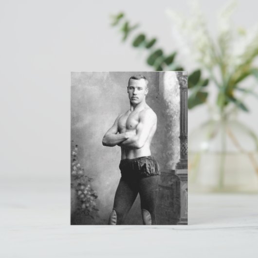 Circus Beefcake 1898 Briefkaart (Staand voorkant)