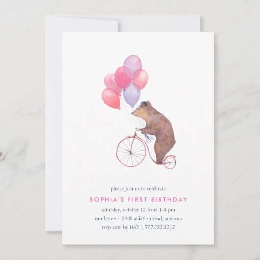  Circus Beer Birthday Party Invitation Kaart (Voorkant)