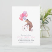  Circus Beer Birthday Party Invitation Kaart (Staand voorkant)