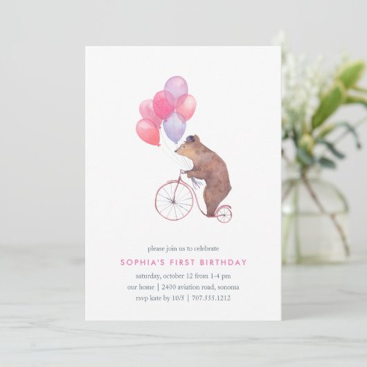  Circus Beer Birthday Party Invitation Kaart (Staand voorkant)