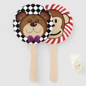  Circus Beer en Apenliefhebbers Handwaaier (Voorkant en achterkant)