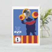 Circus Beer Invite Kaart (Staand voorkant)