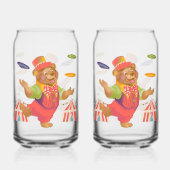 Circus Beer Soda Glass Blikvorm Glas (Voorkant)