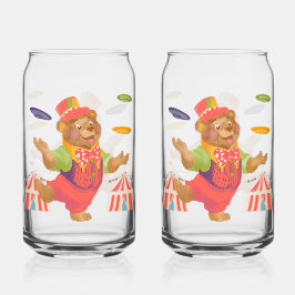 Circus Beer Soda Glass Blikvorm Glas