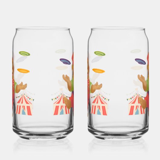 Circus Beer Soda Glass Blikvorm Glas (Links)